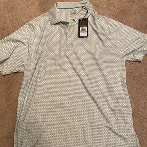 Men's green and white Polo Shirt